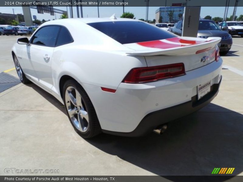 Summit White / Inferno Orange 2014 Chevrolet Camaro LT/RS Coupe