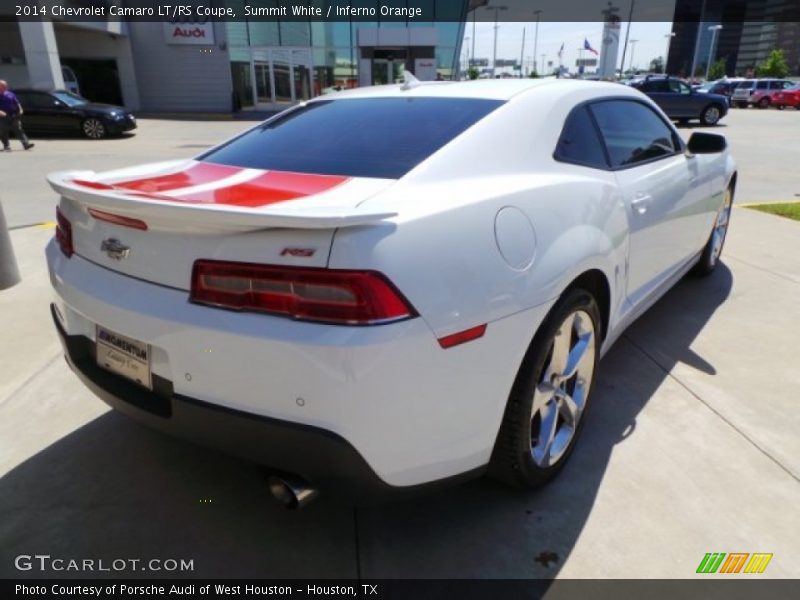 Summit White / Inferno Orange 2014 Chevrolet Camaro LT/RS Coupe