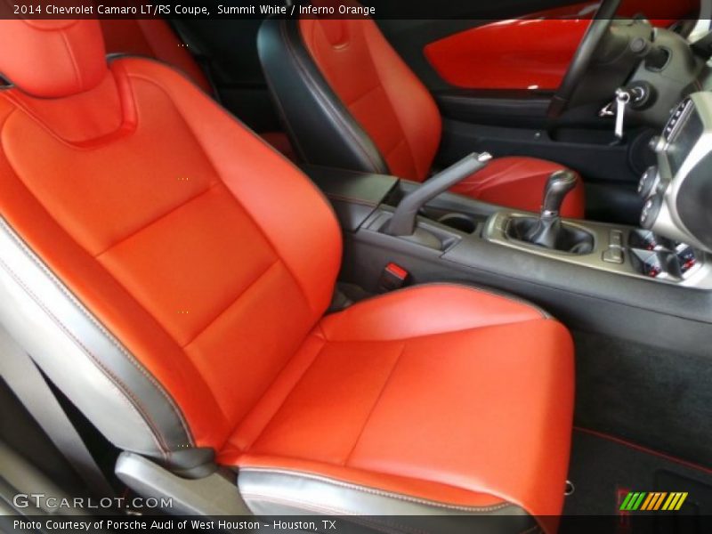Summit White / Inferno Orange 2014 Chevrolet Camaro LT/RS Coupe