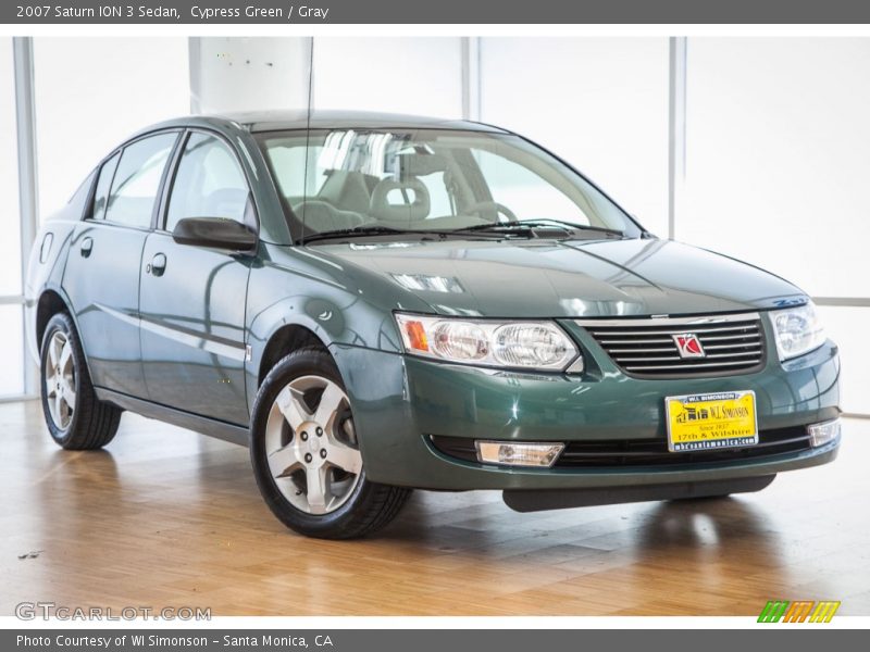 Cypress Green / Gray 2007 Saturn ION 3 Sedan