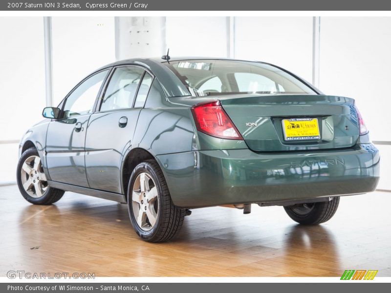 Cypress Green / Gray 2007 Saturn ION 3 Sedan