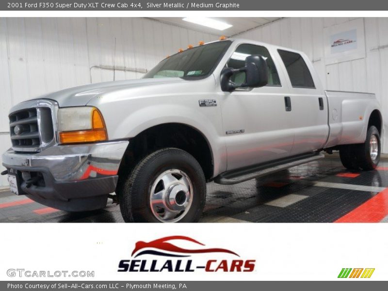 Silver Metallic / Medium Graphite 2001 Ford F350 Super Duty XLT Crew Cab 4x4