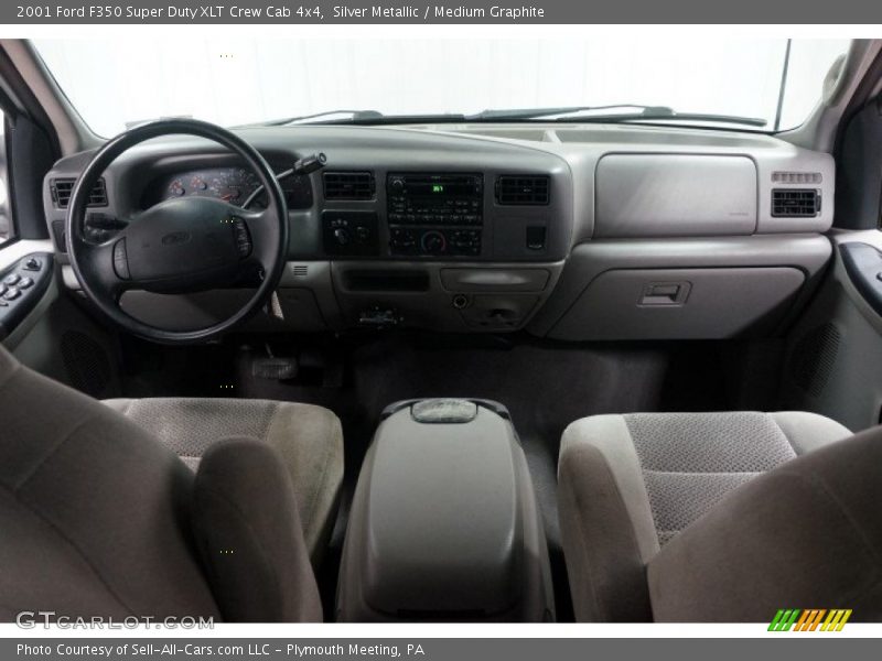 Silver Metallic / Medium Graphite 2001 Ford F350 Super Duty XLT Crew Cab 4x4