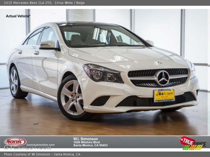 Cirrus White / Beige 2015 Mercedes-Benz CLA 250