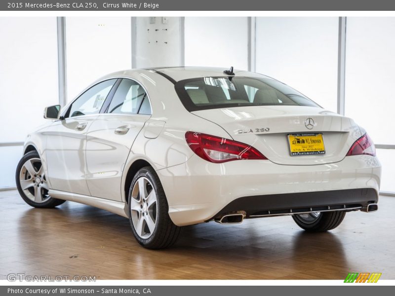 Cirrus White / Beige 2015 Mercedes-Benz CLA 250