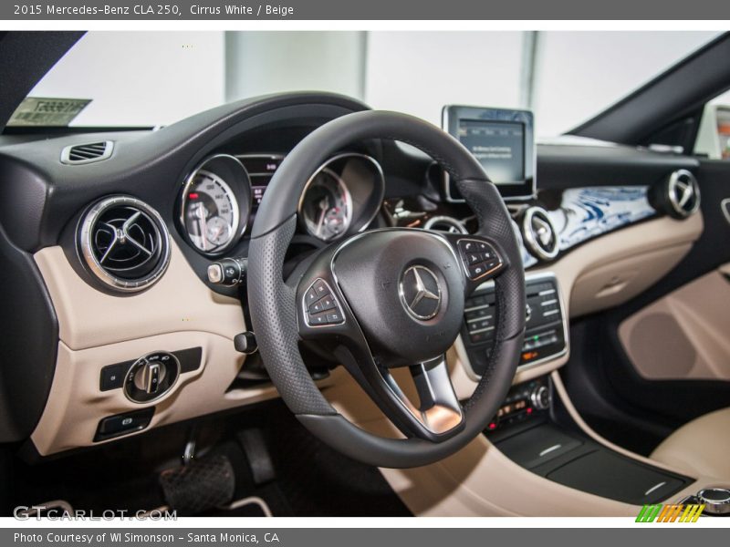 Cirrus White / Beige 2015 Mercedes-Benz CLA 250