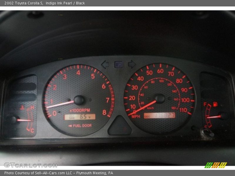 Indigo Ink Pearl / Black 2002 Toyota Corolla S