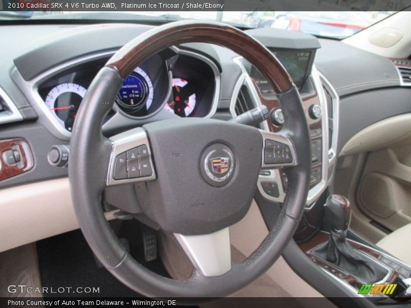 Platinum Ice Tricoat / Shale/Ebony 2010 Cadillac SRX 4 V6 Turbo AWD