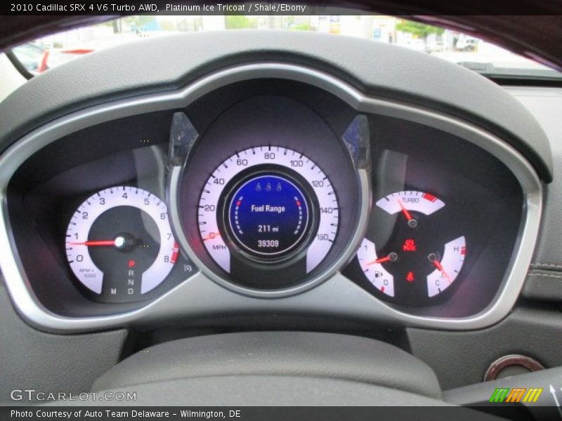 Platinum Ice Tricoat / Shale/Ebony 2010 Cadillac SRX 4 V6 Turbo AWD