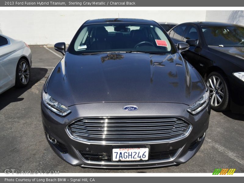 Sterling Gray Metallic / Charcoal Black 2013 Ford Fusion Hybrid Titanium