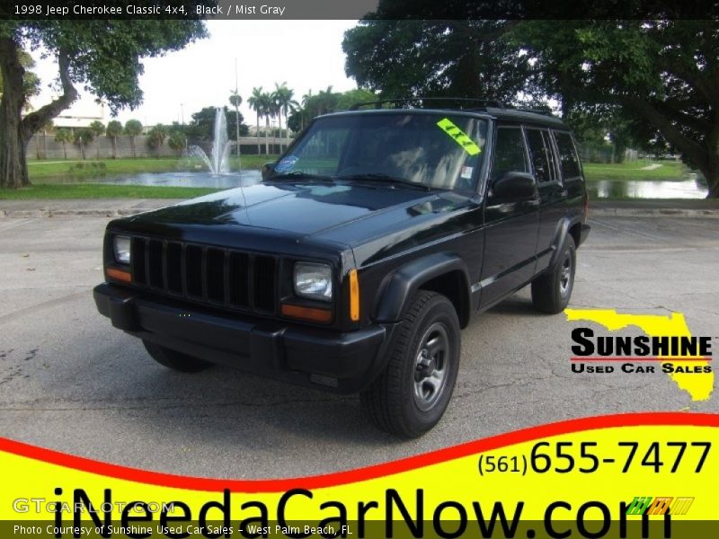 Black / Mist Gray 1998 Jeep Cherokee Classic 4x4