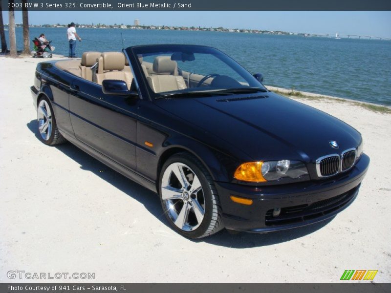 Orient Blue Metallic / Sand 2003 BMW 3 Series 325i Convertible