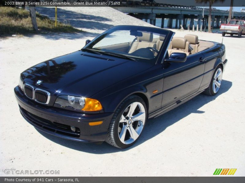 Orient Blue Metallic / Sand 2003 BMW 3 Series 325i Convertible