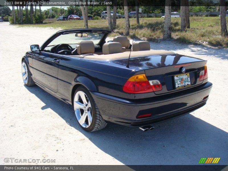 Orient Blue Metallic / Sand 2003 BMW 3 Series 325i Convertible