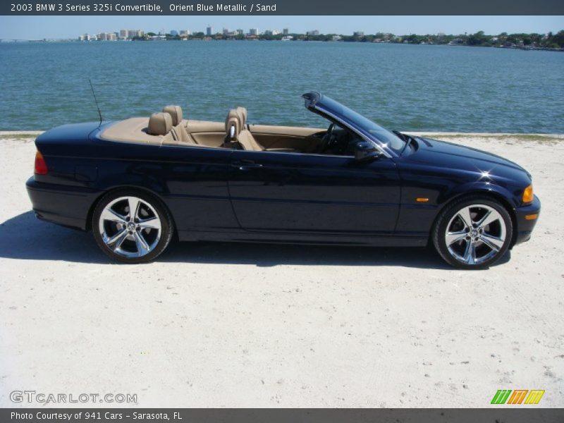 Orient Blue Metallic / Sand 2003 BMW 3 Series 325i Convertible