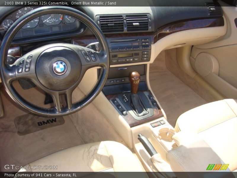 Orient Blue Metallic / Sand 2003 BMW 3 Series 325i Convertible