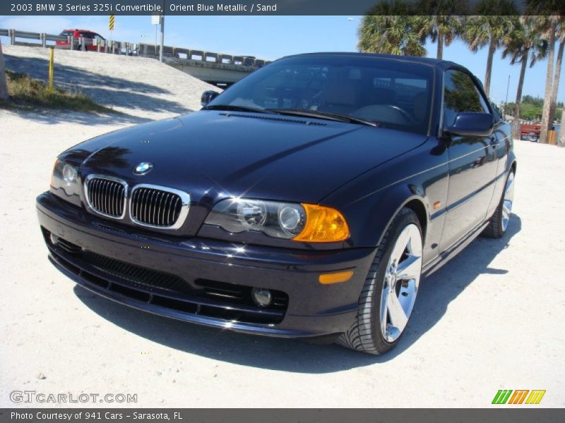 Orient Blue Metallic / Sand 2003 BMW 3 Series 325i Convertible