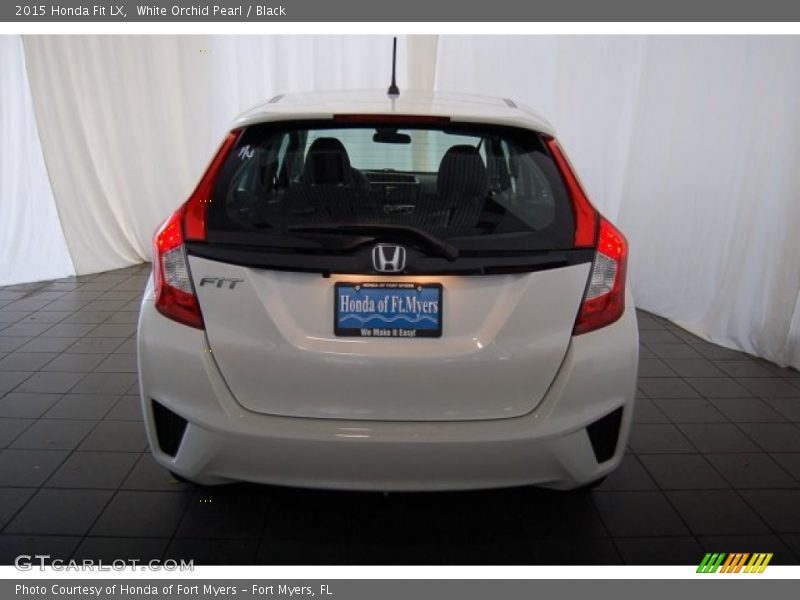 White Orchid Pearl / Black 2015 Honda Fit LX