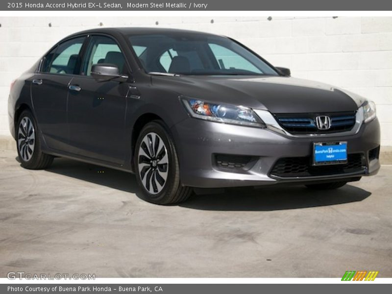 Modern Steel Metallic / Ivory 2015 Honda Accord Hybrid EX-L Sedan