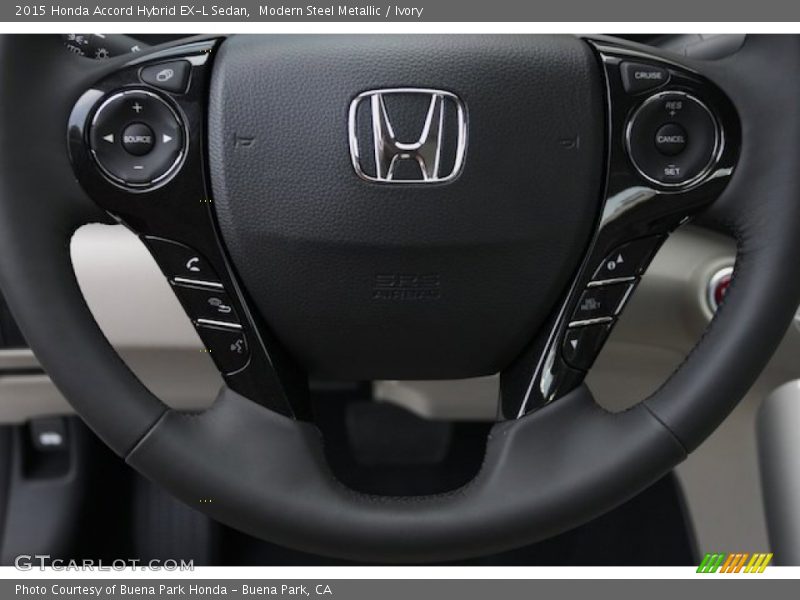 Modern Steel Metallic / Ivory 2015 Honda Accord Hybrid EX-L Sedan