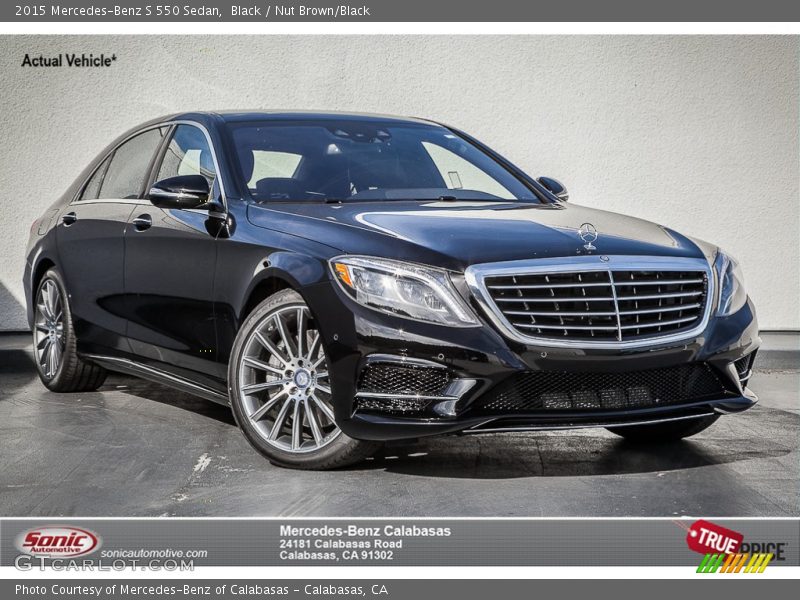 Black / Nut Brown/Black 2015 Mercedes-Benz S 550 Sedan