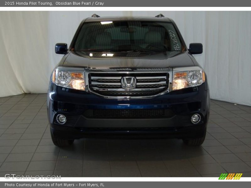 Obsidian Blue Pearl / Gray 2015 Honda Pilot Touring