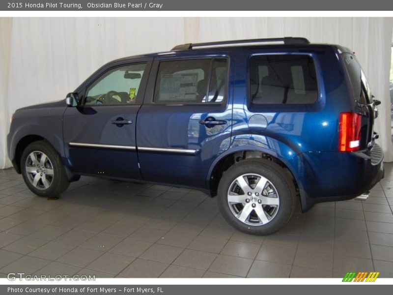 Obsidian Blue Pearl / Gray 2015 Honda Pilot Touring