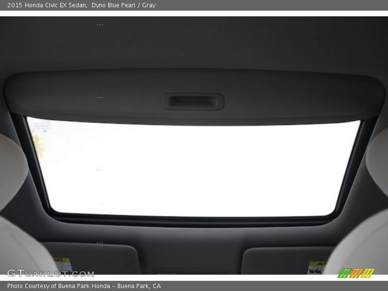 Dyno Blue Pearl / Gray 2015 Honda Civic EX Sedan