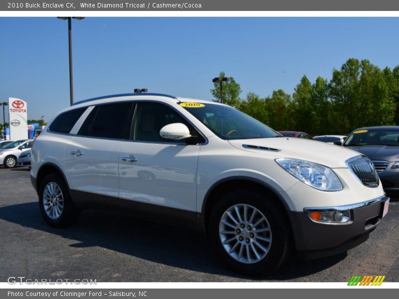 White Diamond Tricoat / Cashmere/Cocoa 2010 Buick Enclave CX