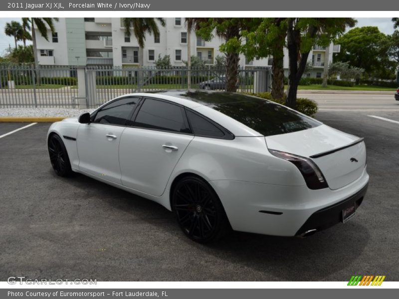 Porcelain White / Ivory/Navy 2011 Jaguar XJ XJL