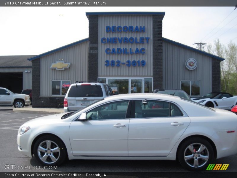 Summit White / Titanium 2010 Chevrolet Malibu LT Sedan