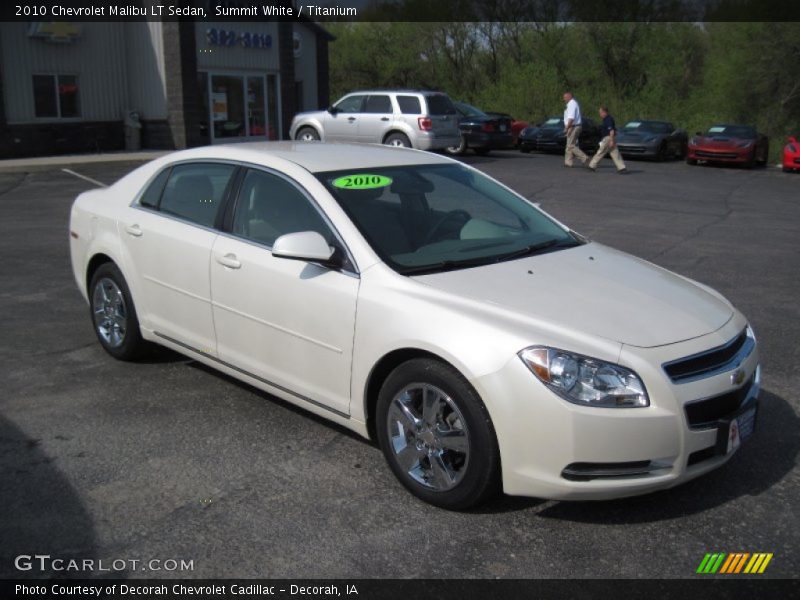 Summit White / Titanium 2010 Chevrolet Malibu LT Sedan