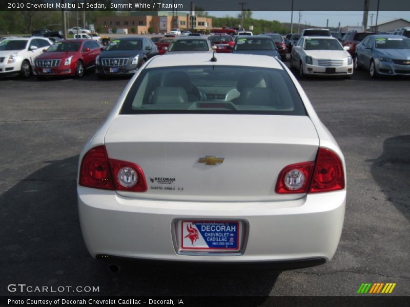 Summit White / Titanium 2010 Chevrolet Malibu LT Sedan