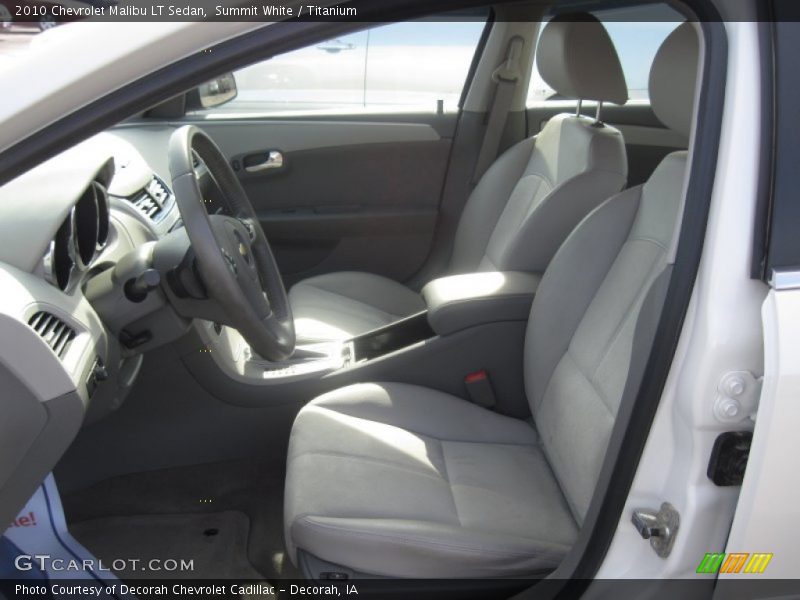 Summit White / Titanium 2010 Chevrolet Malibu LT Sedan