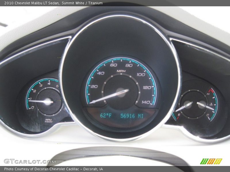 Summit White / Titanium 2010 Chevrolet Malibu LT Sedan