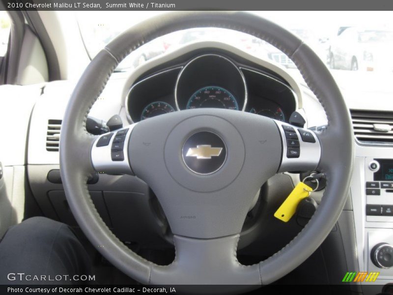Summit White / Titanium 2010 Chevrolet Malibu LT Sedan