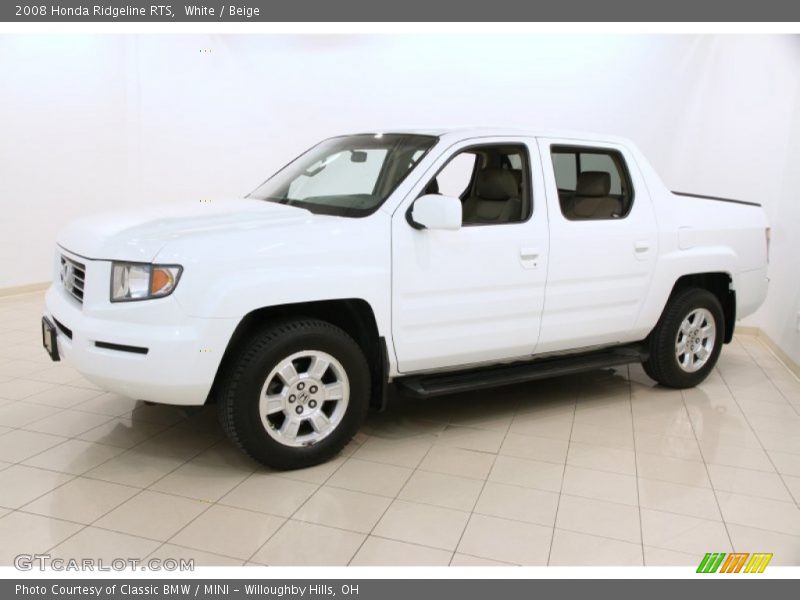 White / Beige 2008 Honda Ridgeline RTS