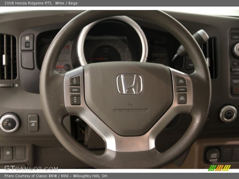 White / Beige 2008 Honda Ridgeline RTS