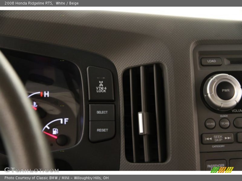 White / Beige 2008 Honda Ridgeline RTS
