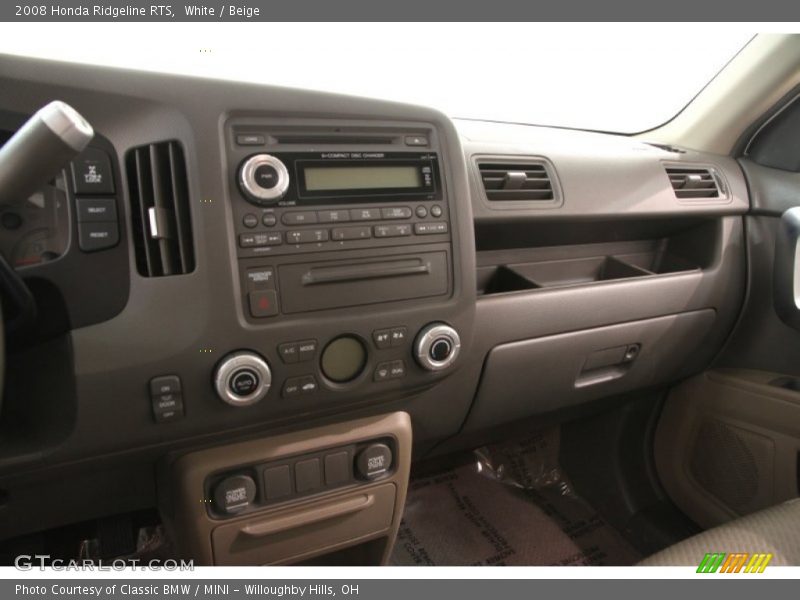 White / Beige 2008 Honda Ridgeline RTS