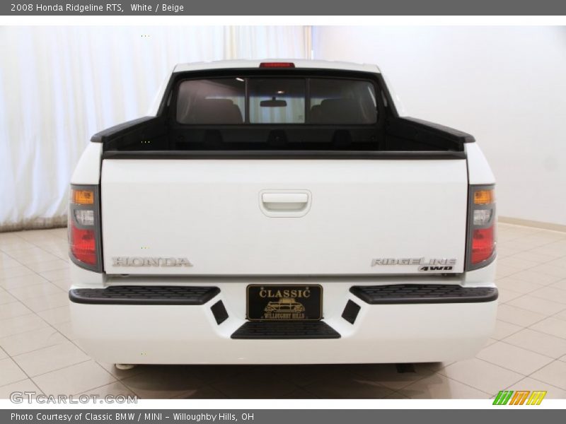 White / Beige 2008 Honda Ridgeline RTS