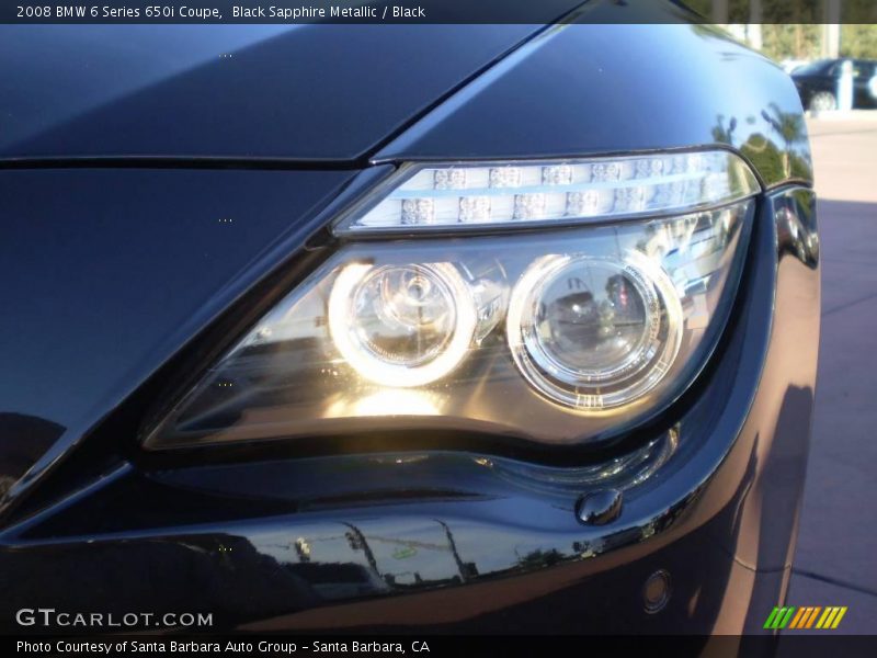 Black Sapphire Metallic / Black 2008 BMW 6 Series 650i Coupe