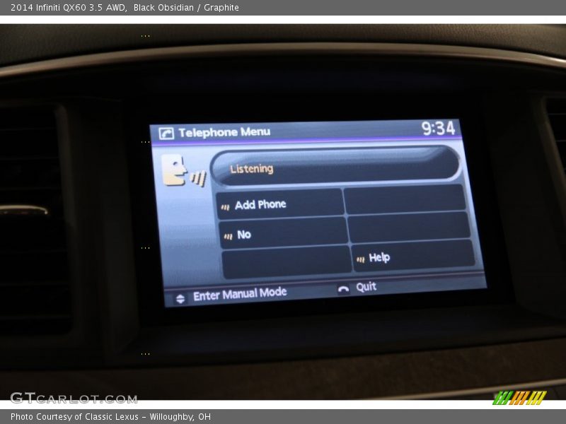 Black Obsidian / Graphite 2014 Infiniti QX60 3.5 AWD