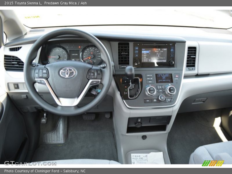 Dashboard of 2015 Sienna L