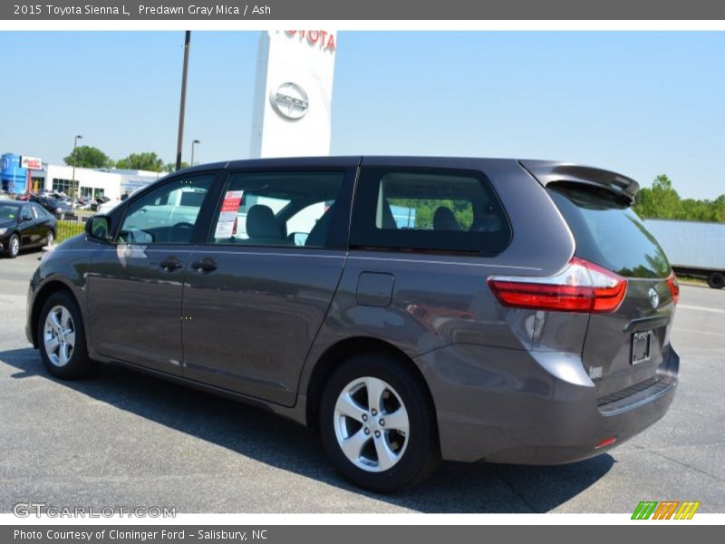 Predawn Gray Mica / Ash 2015 Toyota Sienna L