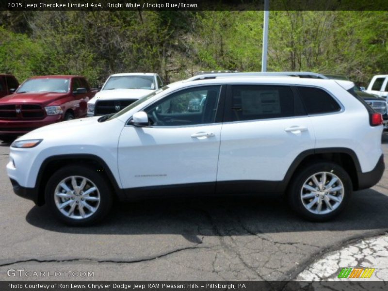 Bright White / Indigo Blue/Brown 2015 Jeep Cherokee Limited 4x4