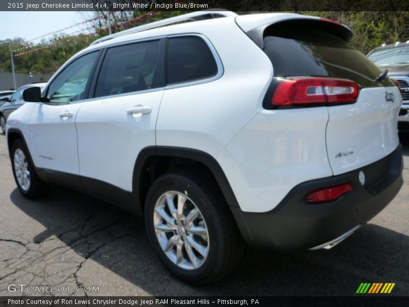 Bright White / Indigo Blue/Brown 2015 Jeep Cherokee Limited 4x4
