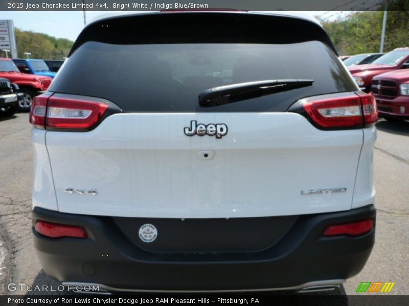 Bright White / Indigo Blue/Brown 2015 Jeep Cherokee Limited 4x4
