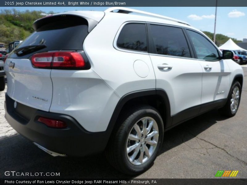 Bright White / Indigo Blue/Brown 2015 Jeep Cherokee Limited 4x4