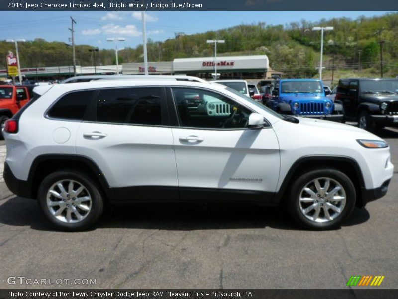 Bright White / Indigo Blue/Brown 2015 Jeep Cherokee Limited 4x4